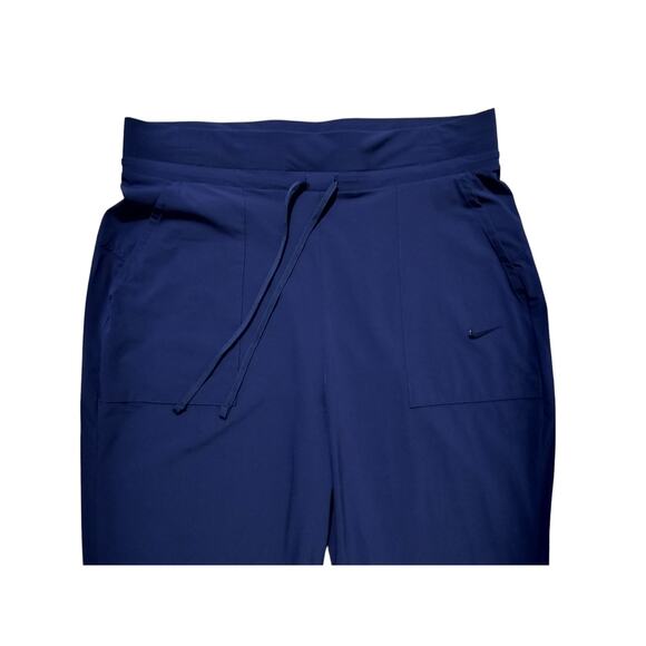 Nike womens Dri-fit Bliss Luxe 7/8 training navy blue pants size L - Picture 3 of 11